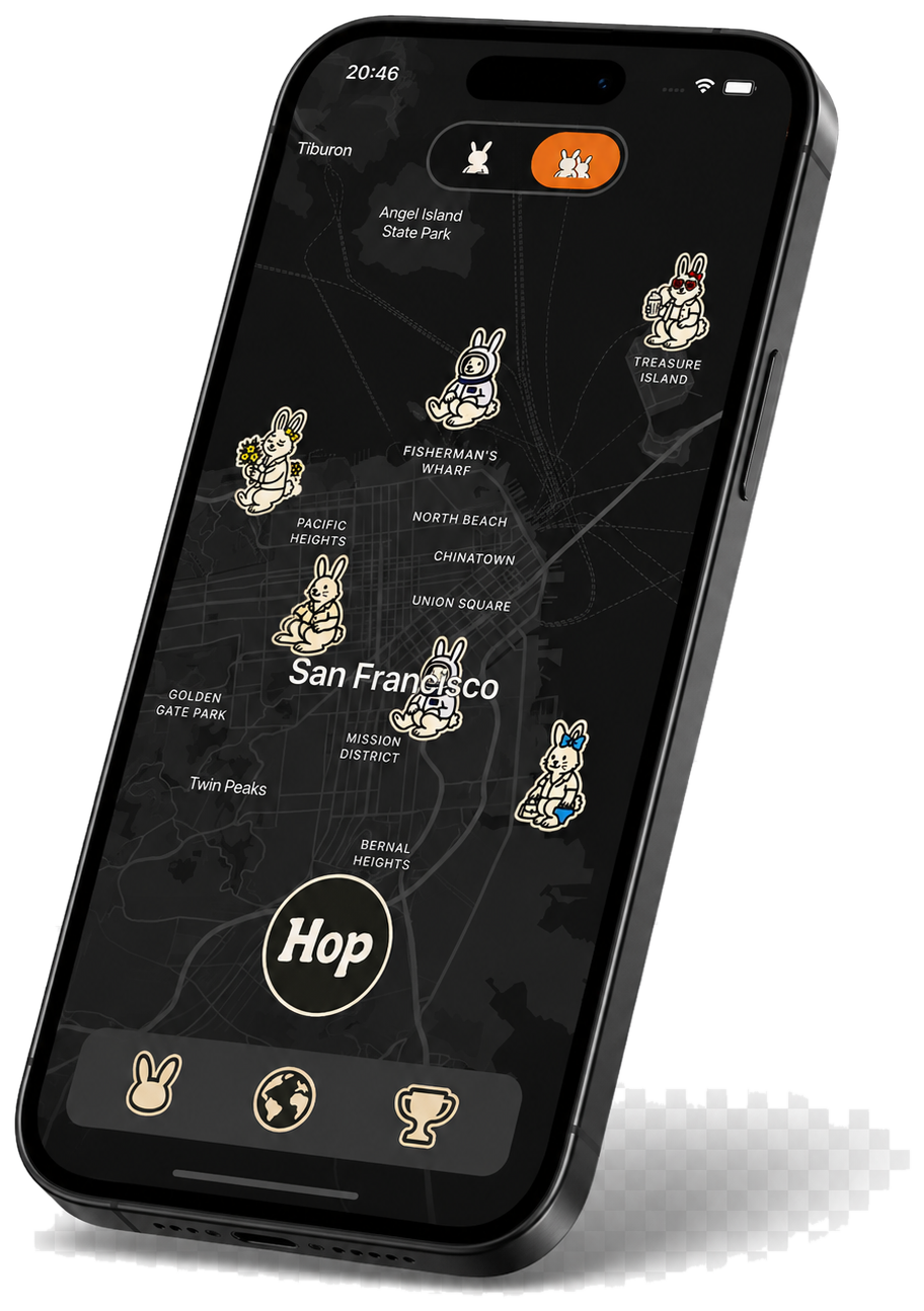 Écran de la carte personnelle myHop